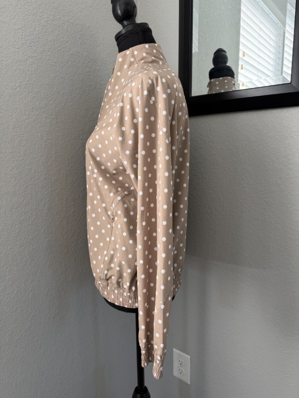 LULULEMON Adapted State Track Jacket Simple White Sheer Oak Polka 6 - Picture 5 of 11